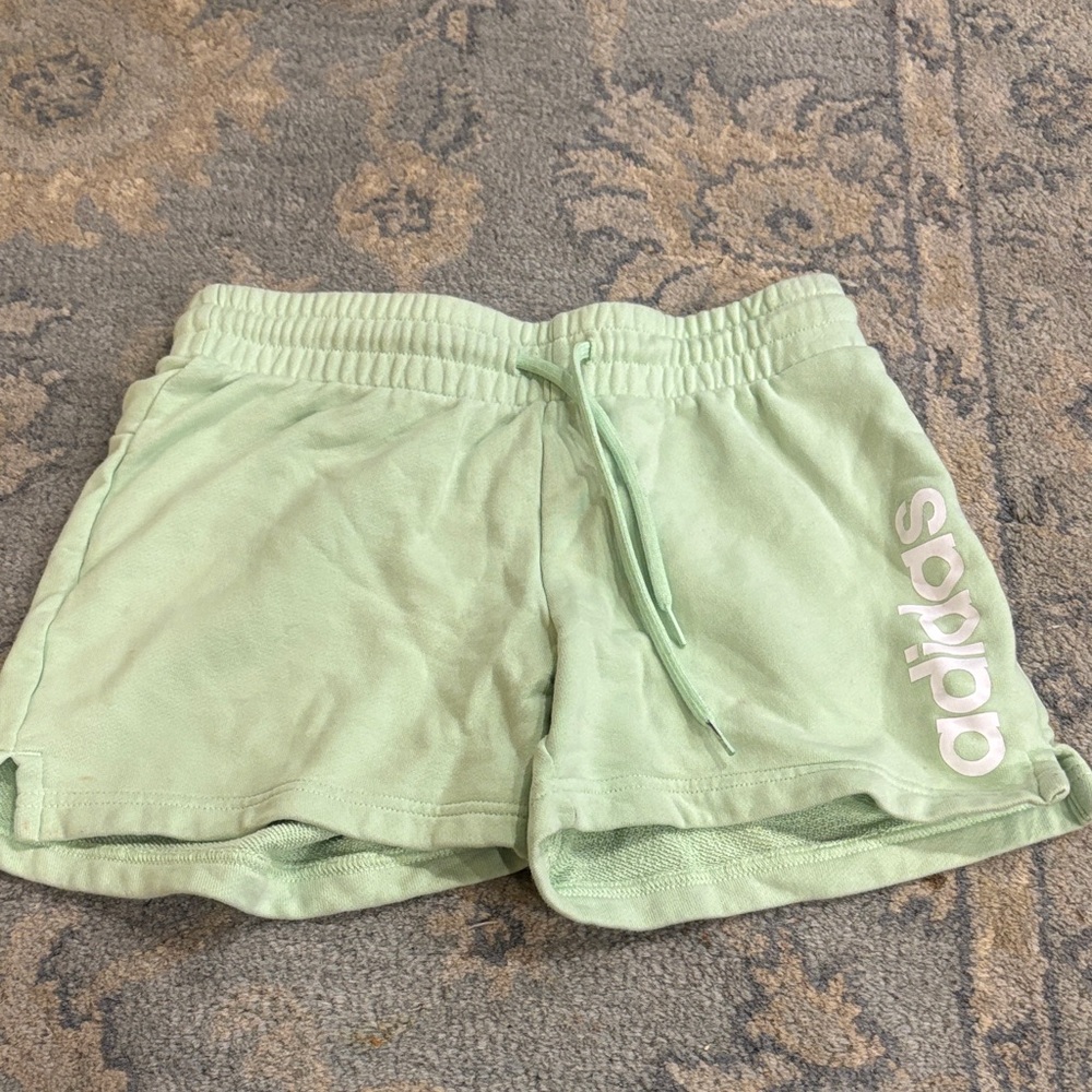 Adidas Women's Light Green Athletic Shorts